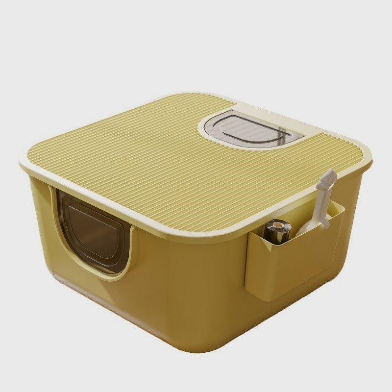 深度猫砂盆全封闭超大号防外溅猫厕所侧入顶出式猫砂盆宠物用品