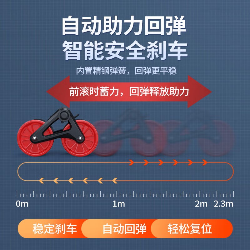 童甜益健腹轮自动回弹健腹轮自动回弹收腹练腹肌轮健身器材家用女