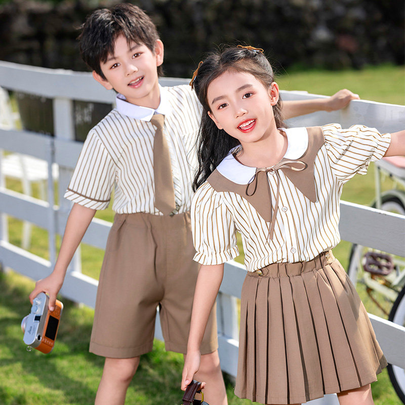 幼儿园园服夏装英伦学院风小学生校服夏天毕业照S服装新款儿童班