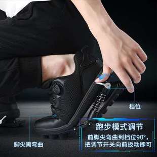 长跑男鞋学生鞋机械助力跑鞋弹簧男女运动鞋弹跳跃防滑减震跑步鞋