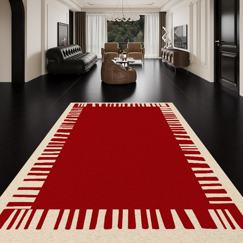 丝圈入户门地垫红色喜庆结婚乔迁地毯耐脏进门垫门口玄关脚垫定制