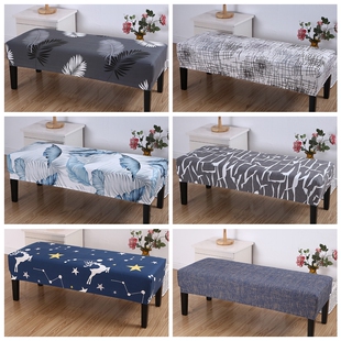 万能换鞋凳子套罩床尾边沙发凳脚踏储物长条穿鞋服装店板钢琴椅套