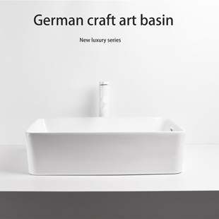 侧边下水台上盆洗手盆阳台卫生间家用长方形洗脸盆左右排水偏孔