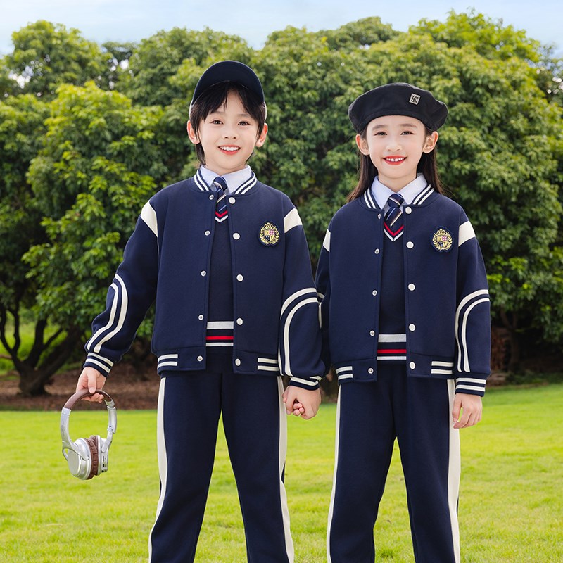 学院风中小学生校服套装春秋款棒球服儿童年级班服四件套幼儿园服