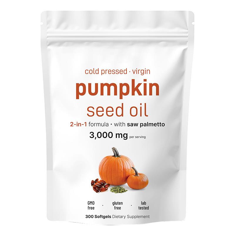 现货 包邮TK亚马逊跨境爆款300粒南瓜籽油软胶囊pumpkin seed oil