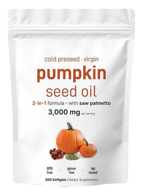 现货 包邮TK亚马逊跨境爆款300粒南瓜籽油软胶囊pumpkin seed oil