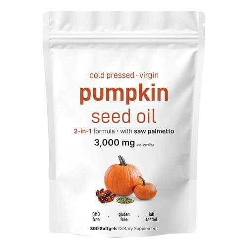 现货 包邮TK亚马逊跨境爆款300粒南瓜籽油软胶囊pumpkin seed oil