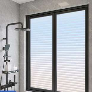 卫生间窗帘防走光隐私防窥全遮光百叶窗户贴纸磨砂玻璃透光不透明