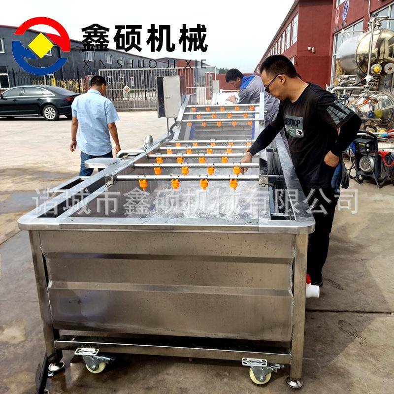 现货供应草莓山楂气泡清洗机苹果清洗机不锈钢喷淋式清洗机设备