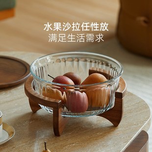 水果盘客厅茶几家用精致干果零食摆放盘高颜值糖果盘玻璃高脚果篮