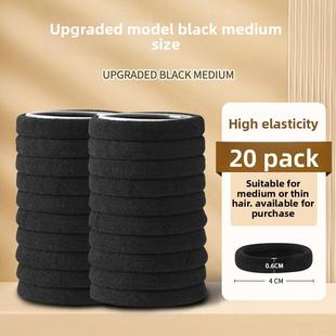 发圈韩版 高弹力耐用皮套简约气质黑色头绳粗马尾网红橡皮筋女扎头