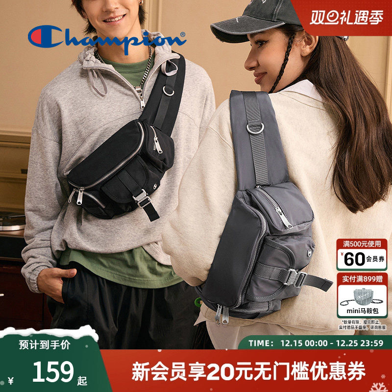 Champion冠军腰包大容量休闲男女潮流复古胸包单肩包通勤官方