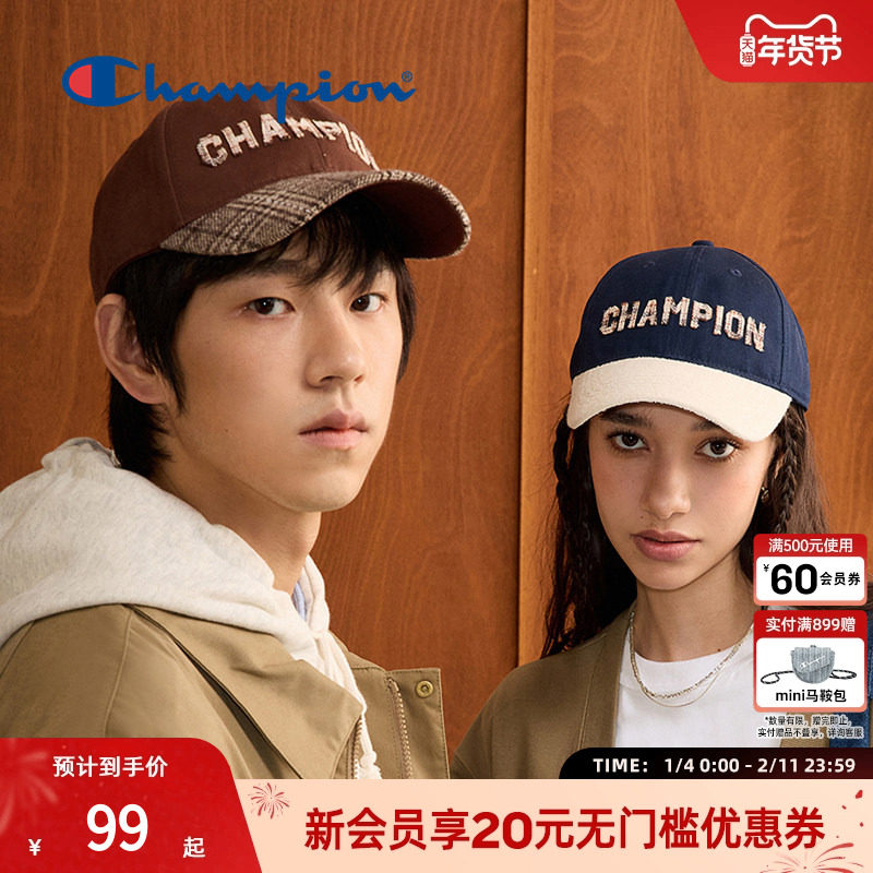 Champion冠军官方棒球帽校队pro女款休闲鸭舌帽情侣运动遮