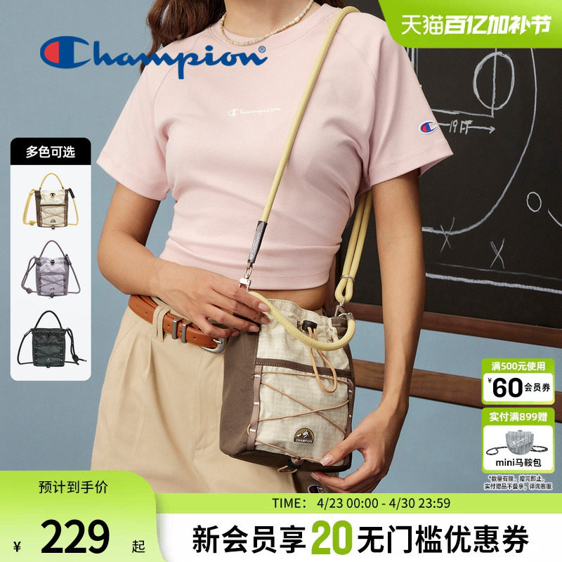 champion冠军26春夏新款尼龙运动斜挎手机包女迷你小包户外旅游男