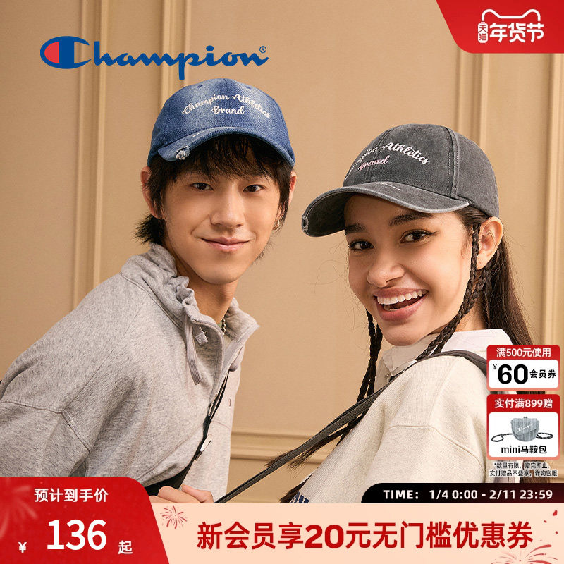 Champion冠军软顶棒球帽女小脸帽男士潮流校园鸭舌帽遮阳官方