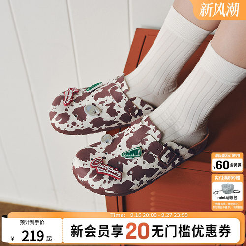 champion冠军软木穆勒鞋拖鞋男女