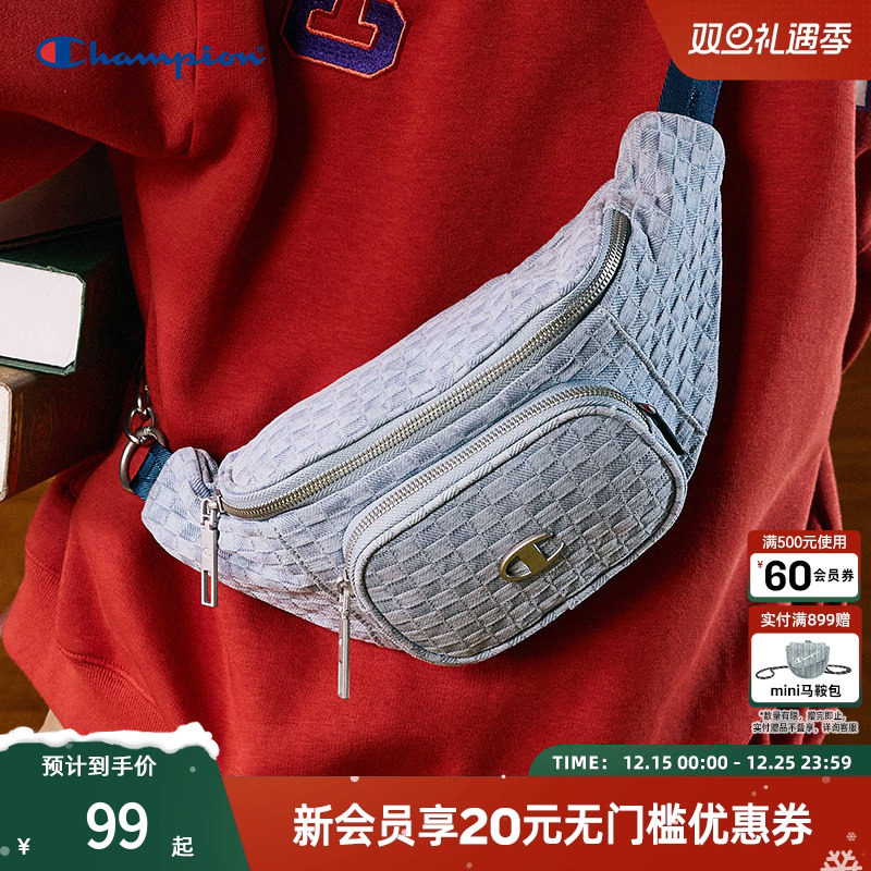 Champion冠军秋季胸包女老花时尚斜挎包男运动潮牌腰包手机包