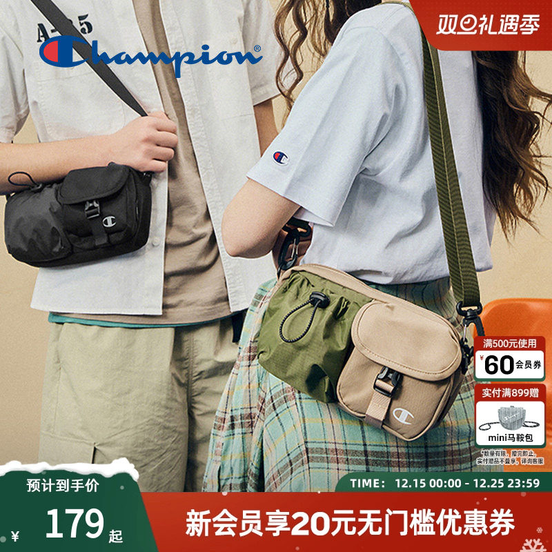 Champion冠军官方斜挎包男手机包拼接撞色多口袋工装单肩包户