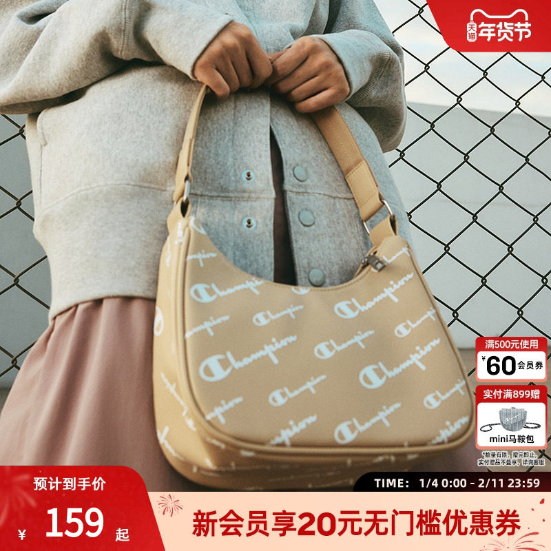 Champion冠军腋下包女潮牌满印老花单肩包老钱风背包通勤手提包,箱包皮具/热销女包/男包,腋下包,淘宝优惠券,粉丝福利购,淘宝优惠卷