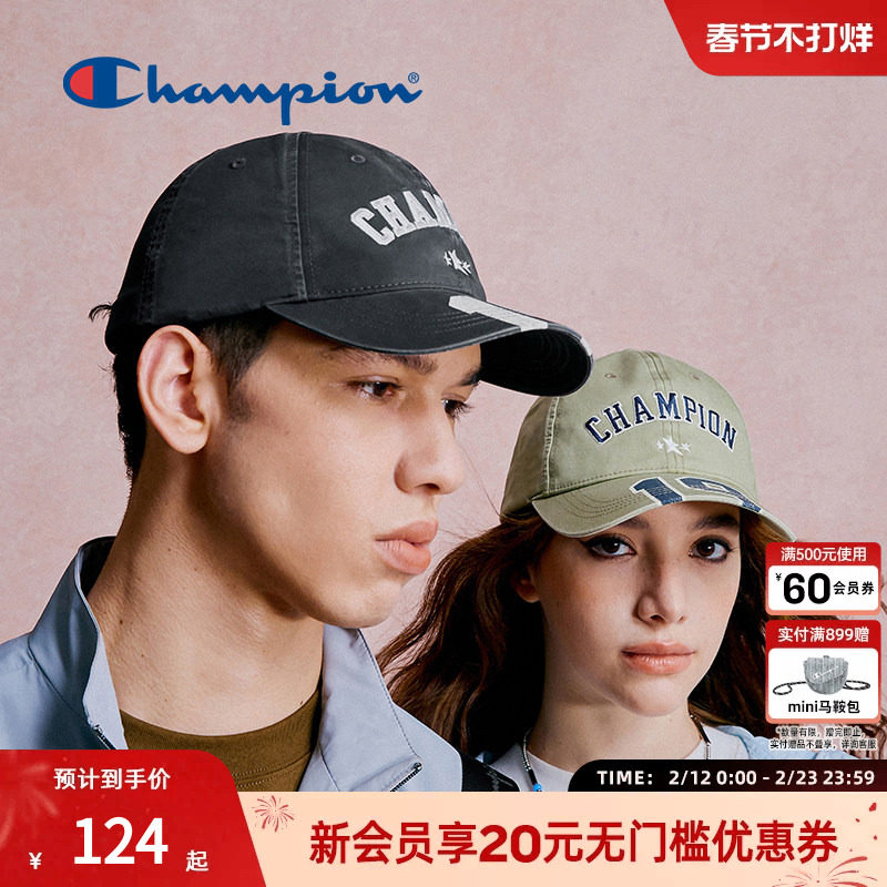 Champion冠军棒球帽遮阳百搭鸭舌帽情侣夏美式休闲