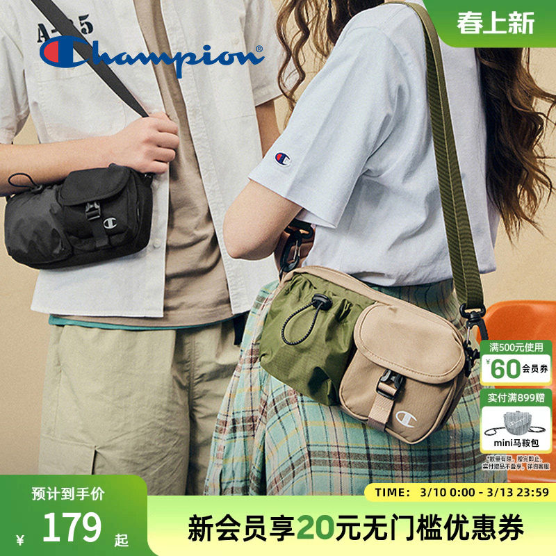 Champion冠军官方斜挎包男手机包拼接撞色多口袋工装单肩包户外女