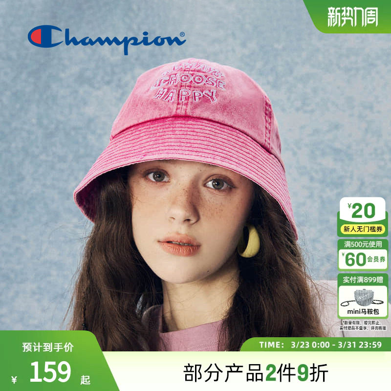 Champion冠军官方渔夫帽男士冬挡风盆帽休闲做旧风牛仔复古女