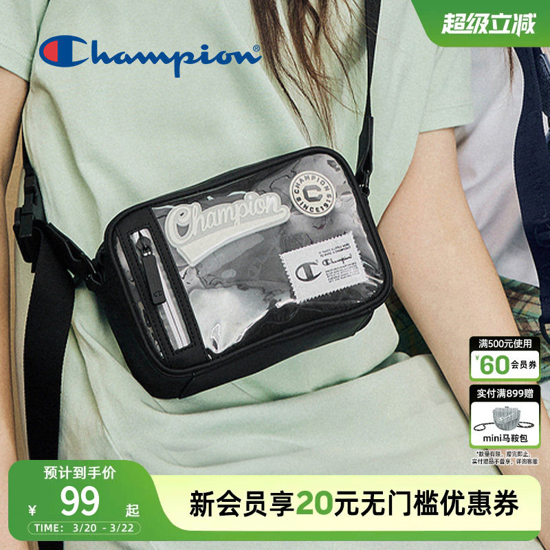Champion冠军官方相机包男斜挎包精致潮流手机包徽章单肩包包女款