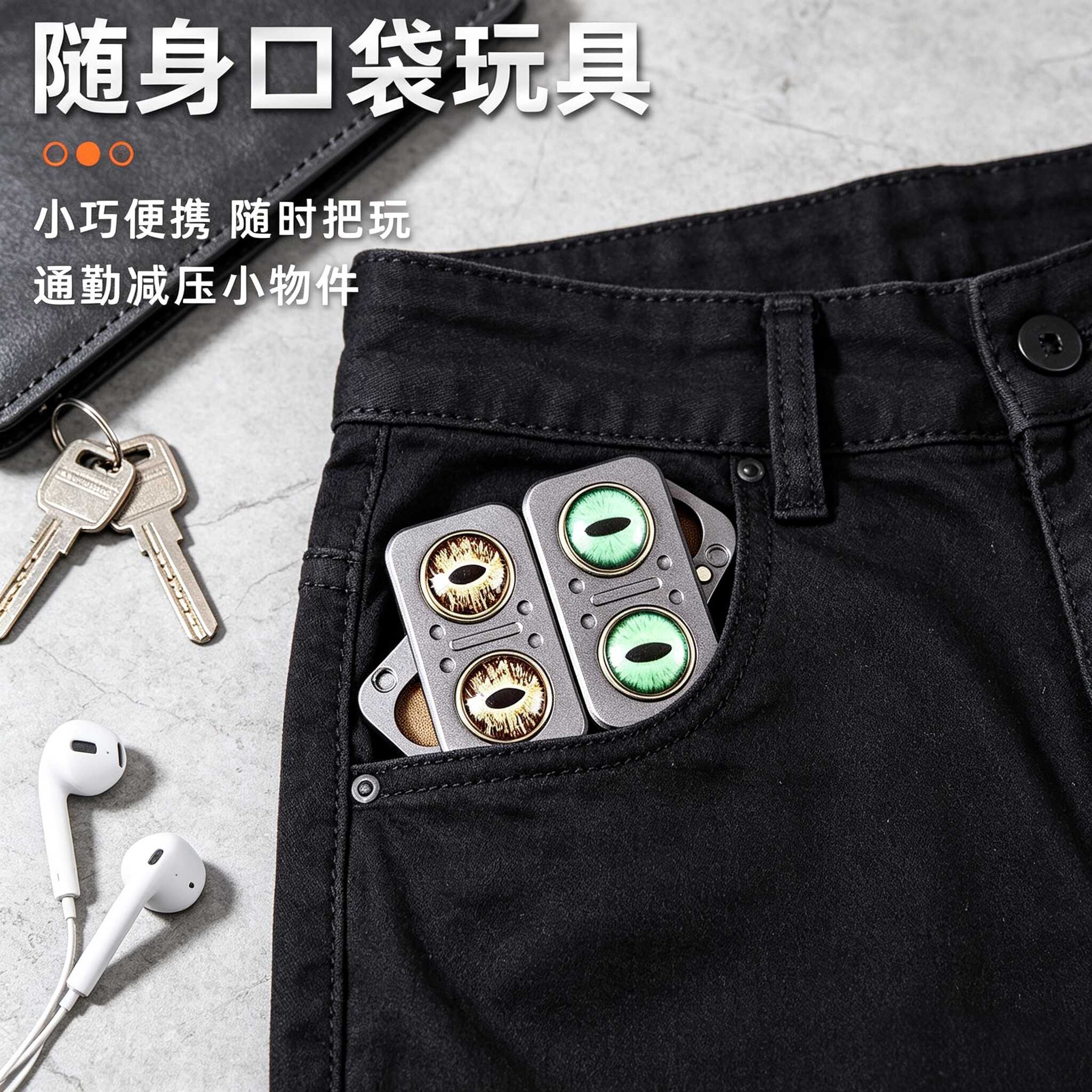 猫头鹰edc推牌陀螺锌合金减压