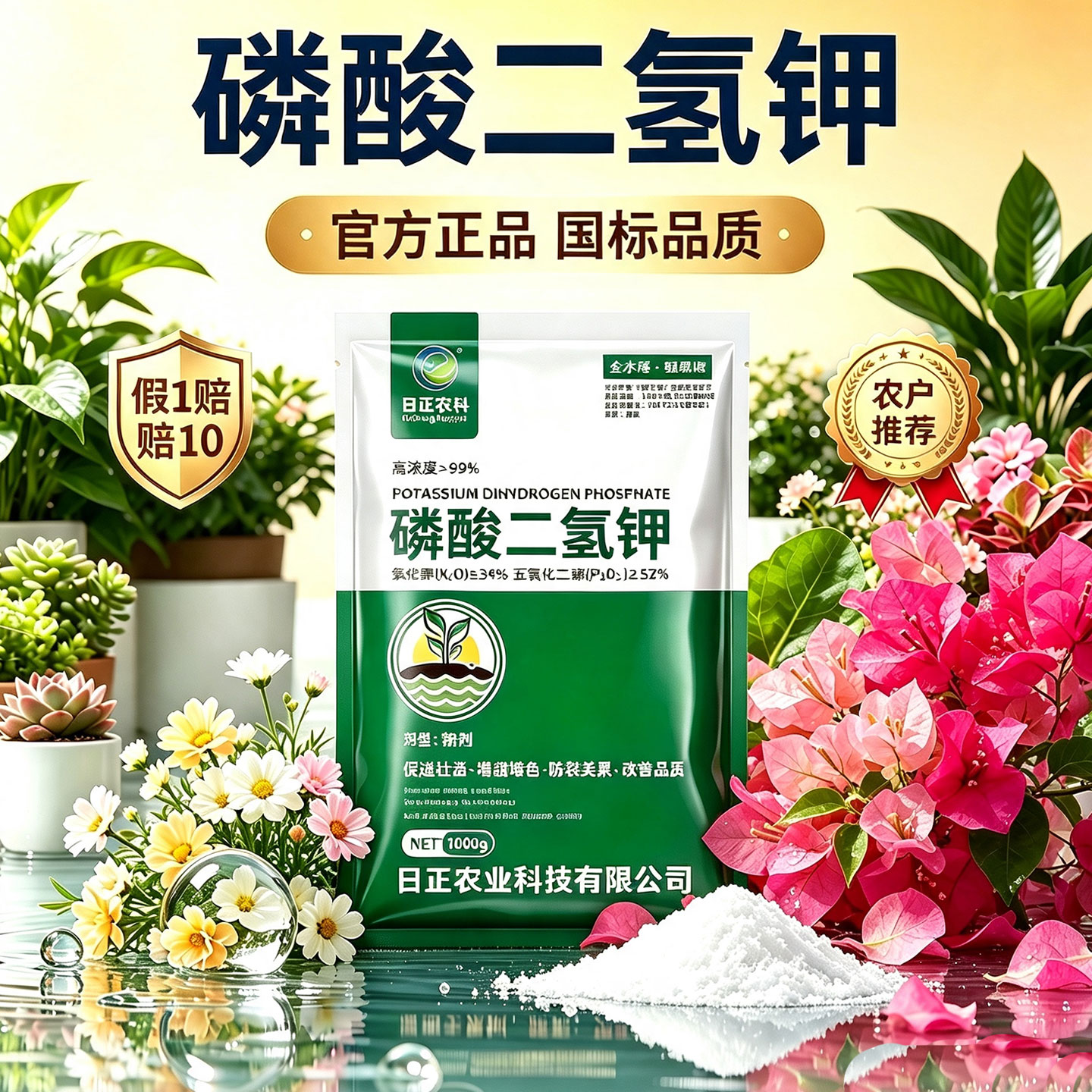 磷酸二氢钾肥料花卉专用正品农用养植物盆栽促花磷钾肥水溶叶面肥