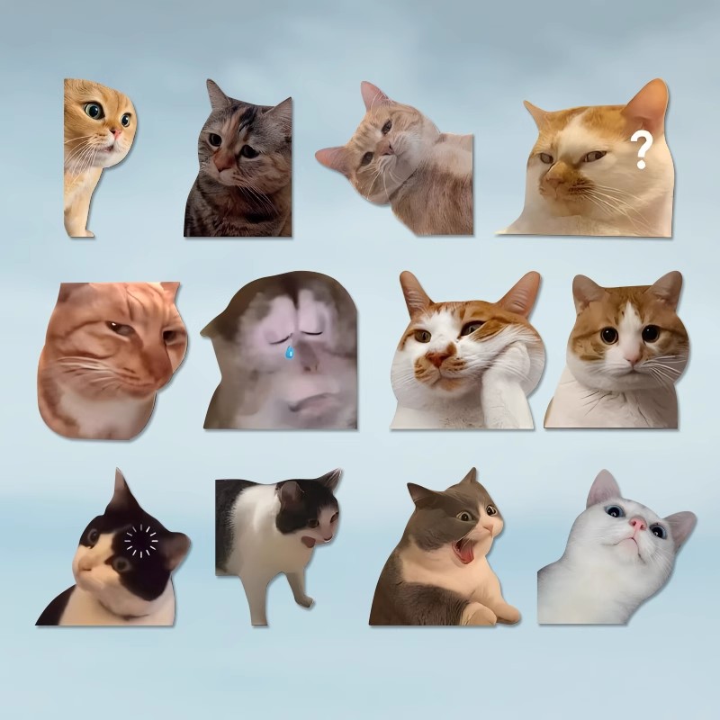 可爱搞笑迷因MEME猫猫咪车贴