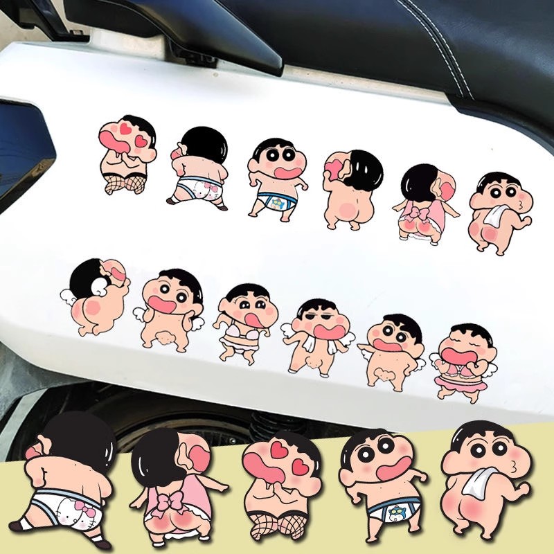 卡通蜡笔小新电动车装饰贴纸