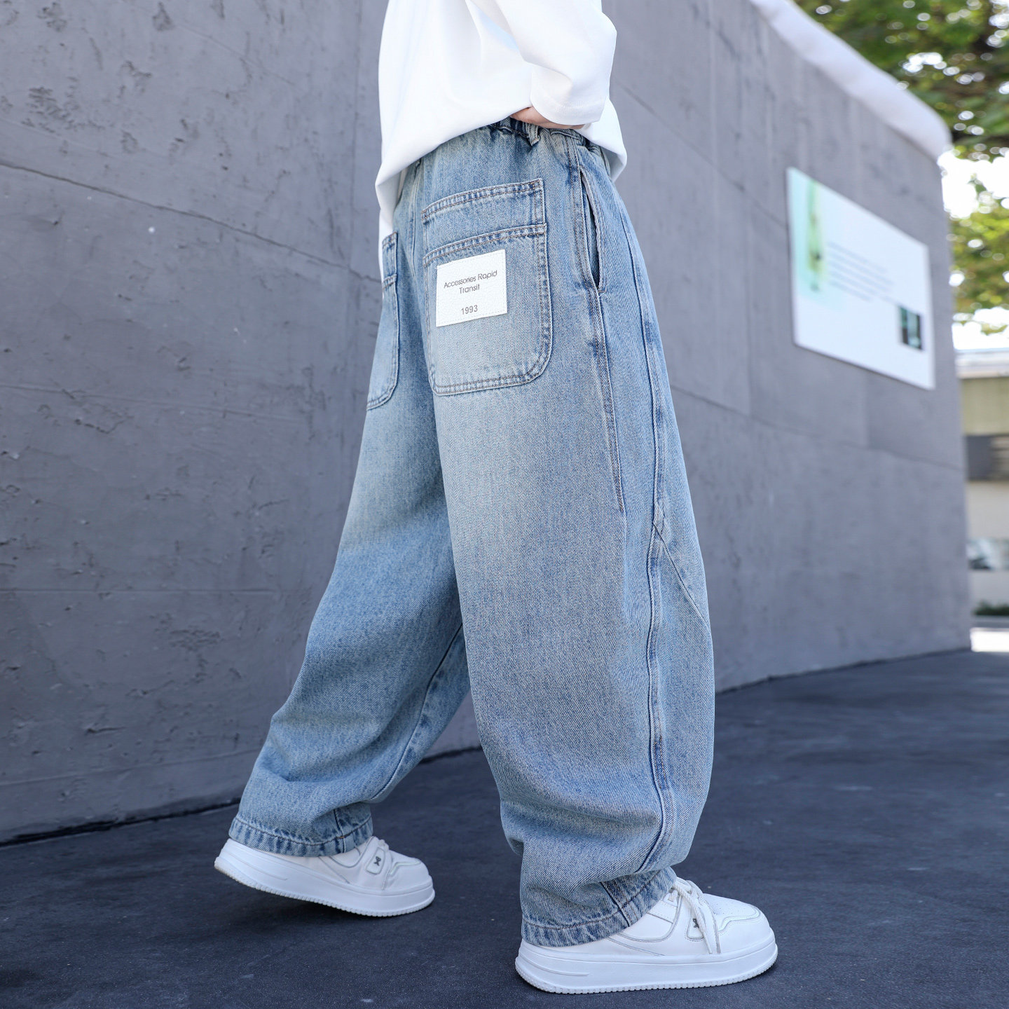 男童裤子春秋外穿2026新款中大童春季韩版休闲直筒儿童牛仔阔腿裤,童装/婴儿装/亲子装,裤子,淘宝优惠券,粉丝福利购,淘宝优惠卷