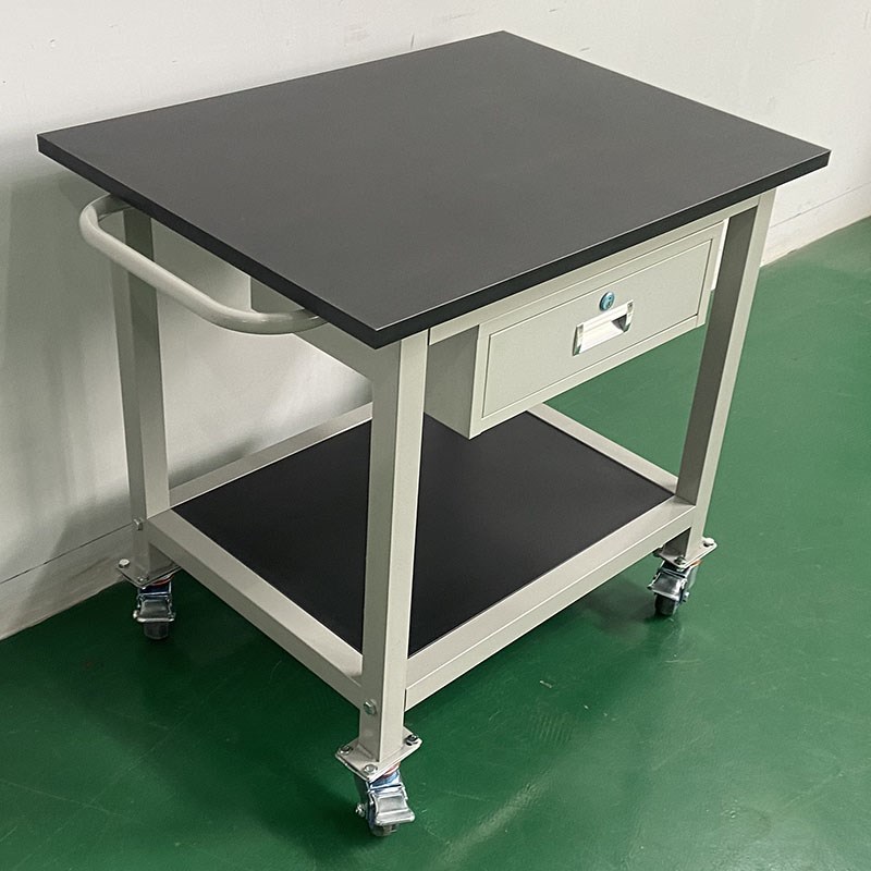 防静电工a作台 带轮子可移动双层带抽屉维修桌操作台检验桌工具桌