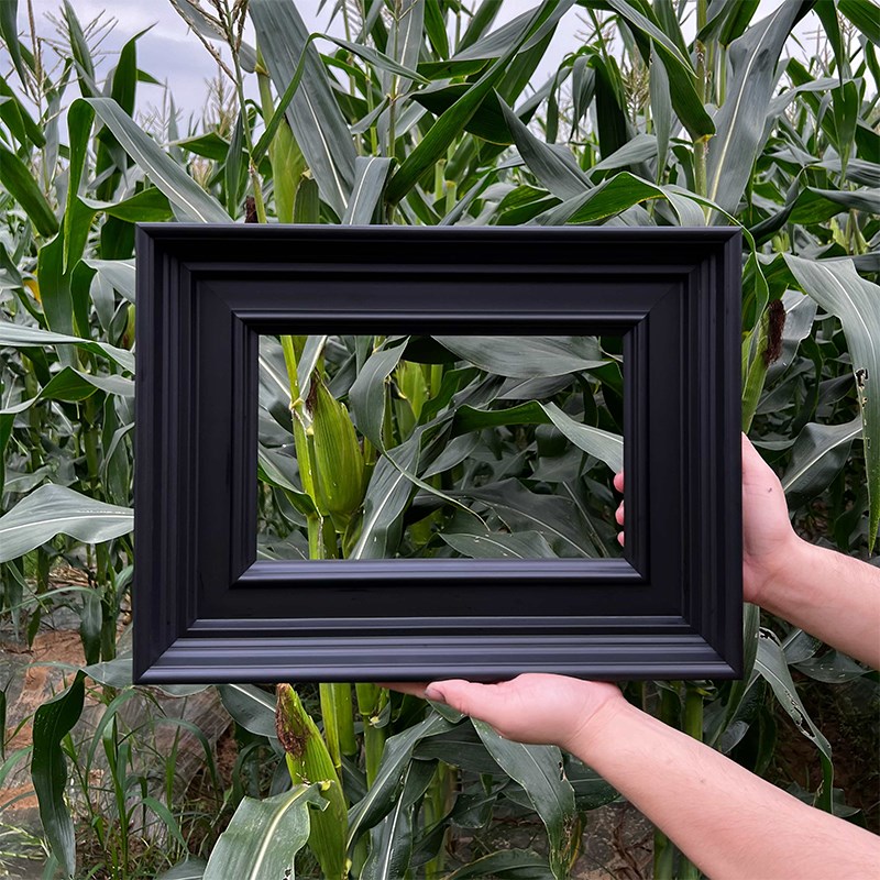 简约黑色框油画外框画框定制实木美式 相框镜框丝巾素描水彩订制