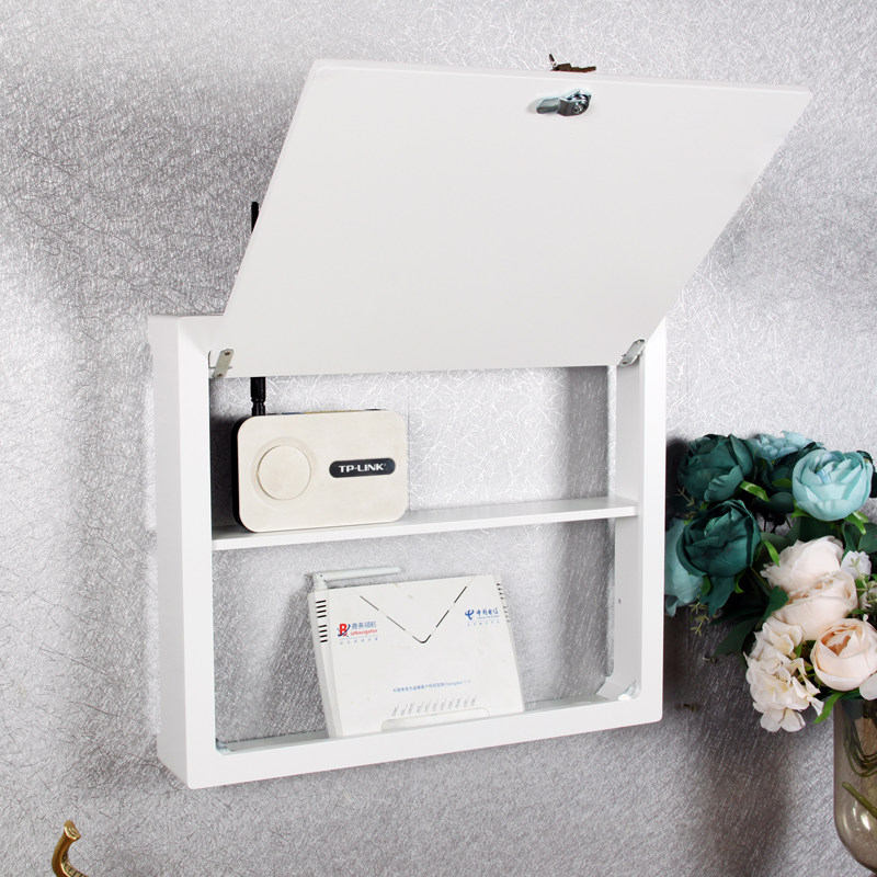 简单日子简约路由器收纳盒光猫集线信息箱弱电箱遮挡支架壁挂带锁