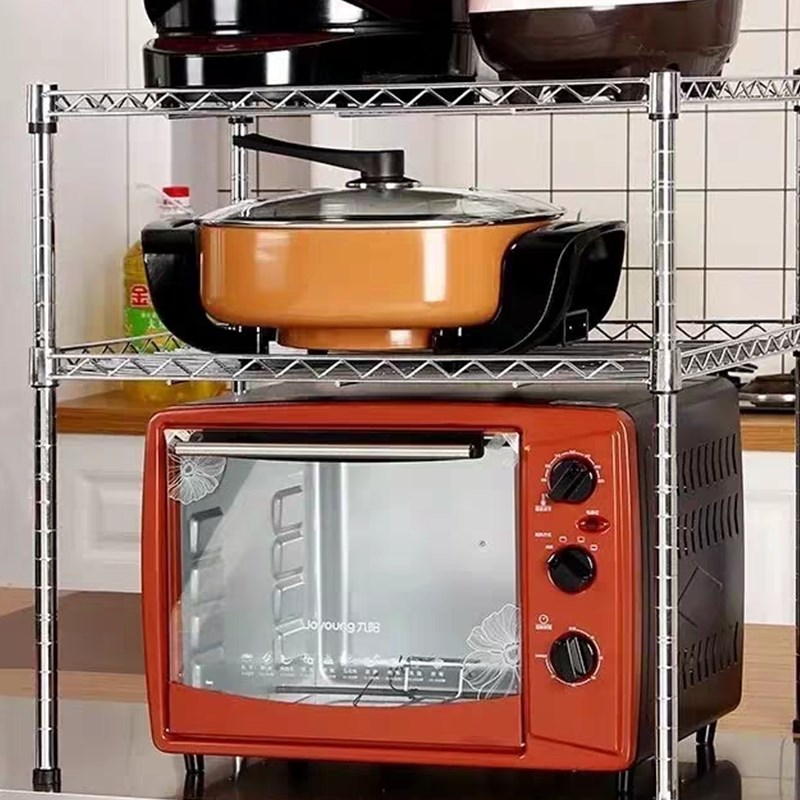 一层两层置物架可调节隔层架桌面整理架夹缝收纳架橱柜分层窄架子