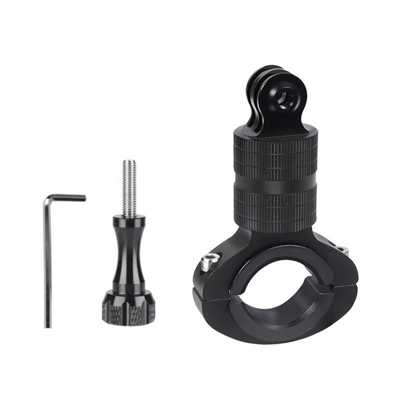 升级优价款适用于22~32mm管径铝合金运动相机云台GOPRO单车夹支架