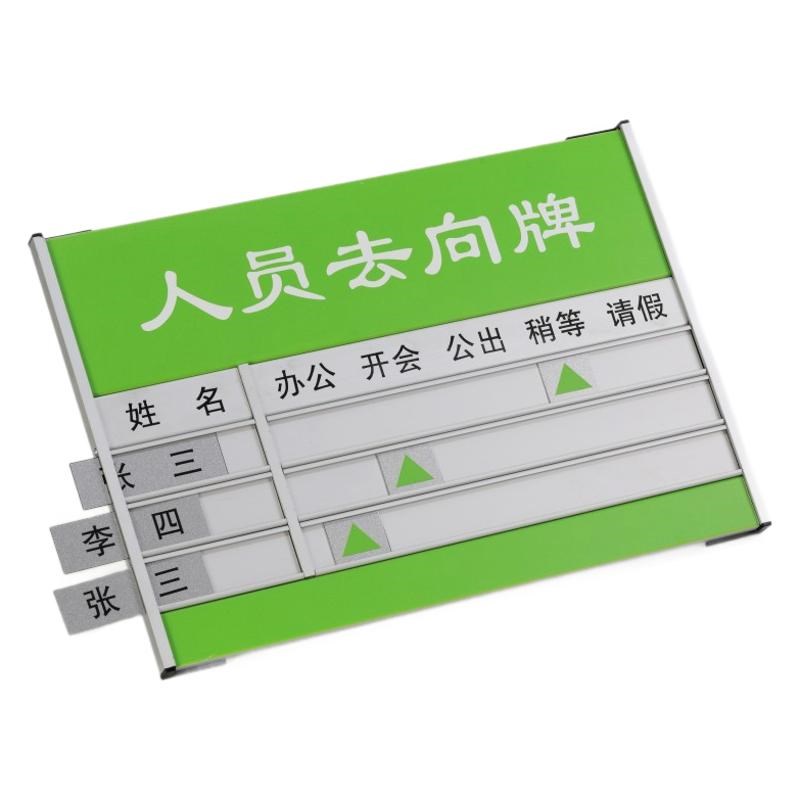 工作人员去向牌铝合金楼层牌岗位告知牌宿舍标识牌办公室科室门牌
