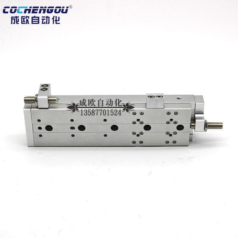 双轴型精密滑台气缸HLQ20X10X20X30X40X50S/AS/AF HLQL亚德客型