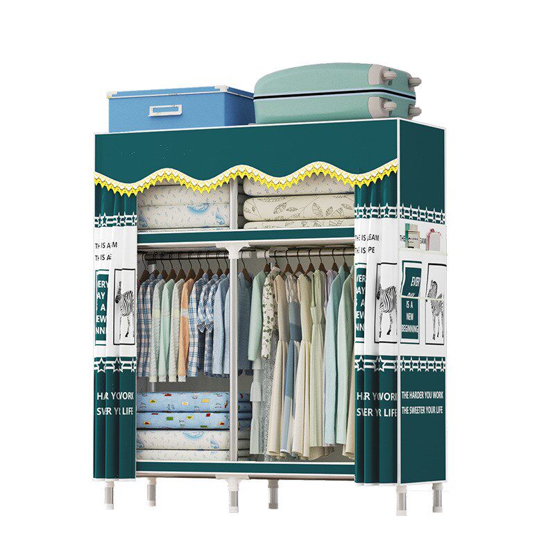 简易布衣柜租房宿舍简约衣柜家用卧室加粗钢管组装收纳衣橱C8