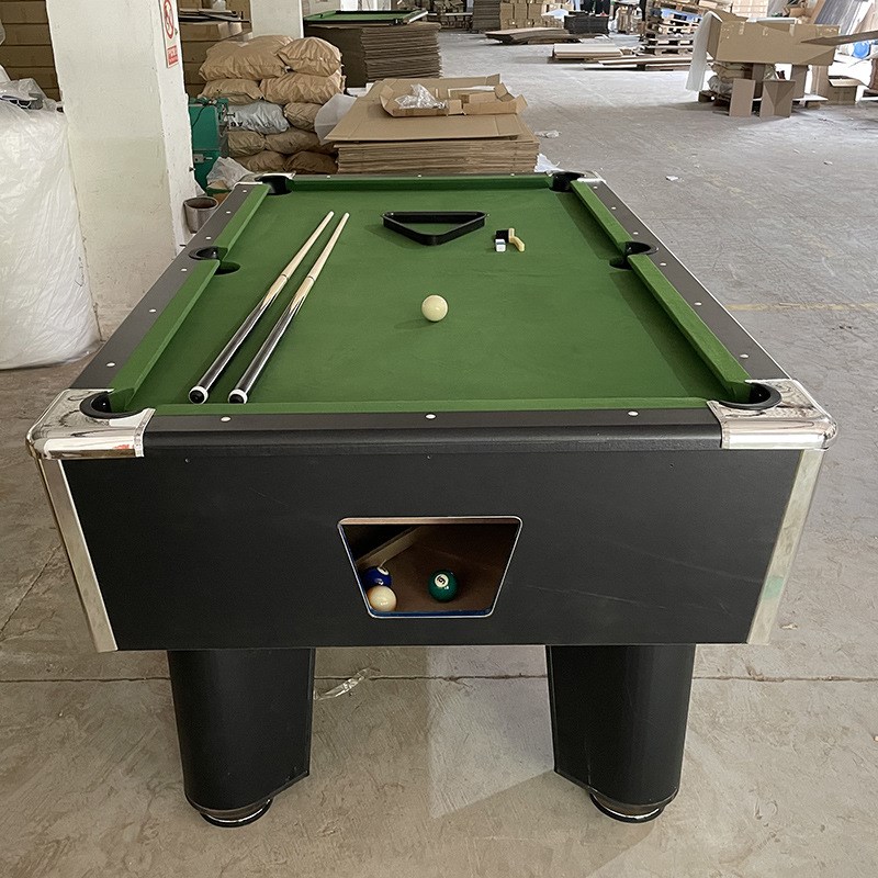 厂家直供 商用成人8尺投币台球桌 美式黑八桌球台 Pool table