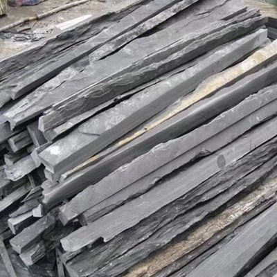 不规则背景墙毛边乱条 乱拼垒砌青石条垒墙碎拼贴墙石条