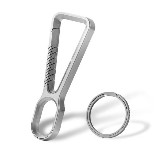 厂家现货双向钥匙扣 个性创意汽车钥匙圈 金属挂件钛合金钥匙扣圈