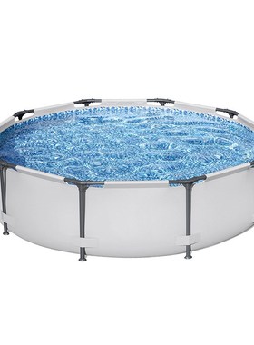 Bestway 56406圆形管架水池套装 家庭支架游泳池免充气便携式水池