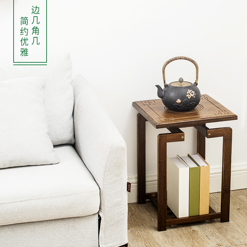 客厅沙发边几角几茶水置s物架子电话花架实木床边小茶几方几桌边