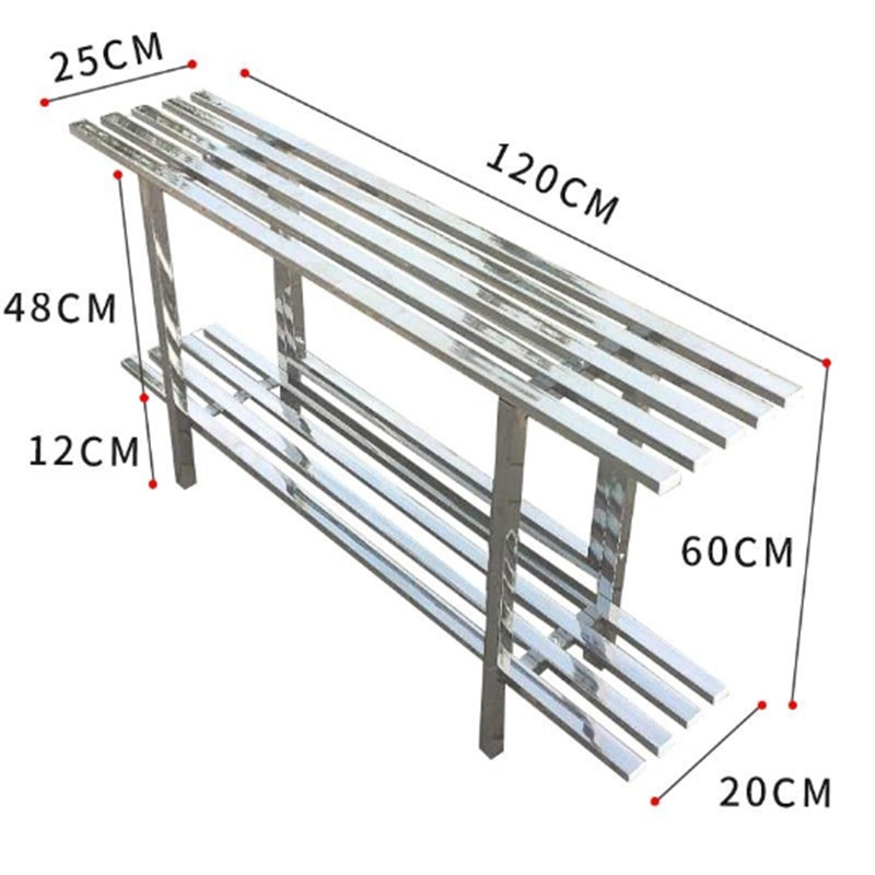 不锈钢花架子室内户外阳台装饰置物架现代简约多层落地式花盆铁艺