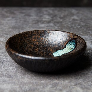 主人杯复古陶瓷茶碗柴烧茶盏大号 手工粗陶斗笠茶杯土陶品茗杯日式