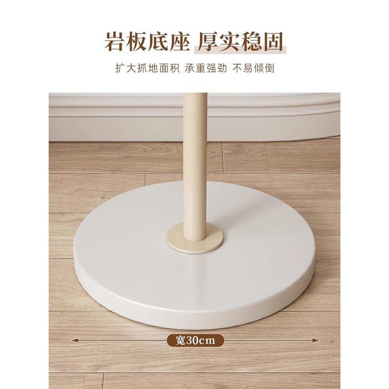 大理石衣帽架卧室内简易家用晾衣架落地轻奢单杆式收纳挂衣挂包架