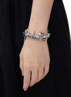 SUMIYAKI 勇气之石天然斑点石手炼编绳手串波嬉风闺蜜礼物