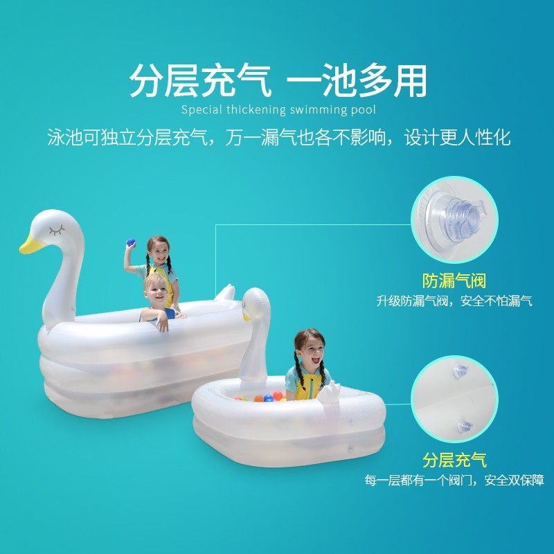 诺澳婴儿童充气游泳池家庭可爱型海洋球池大号成人戏水池加厚家用